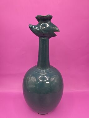 Chinese Glazed Porcelain Vessel With Chicken Head Motif